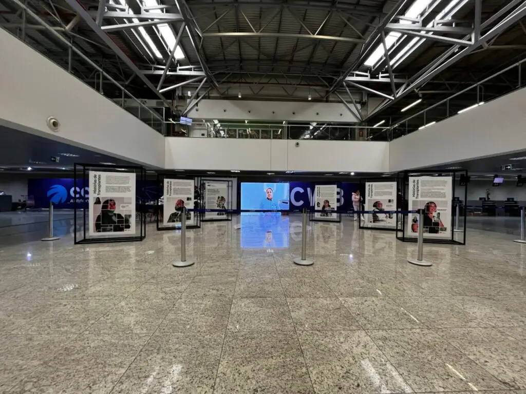 Exposição Histórias de Transplantes no Aeroporto